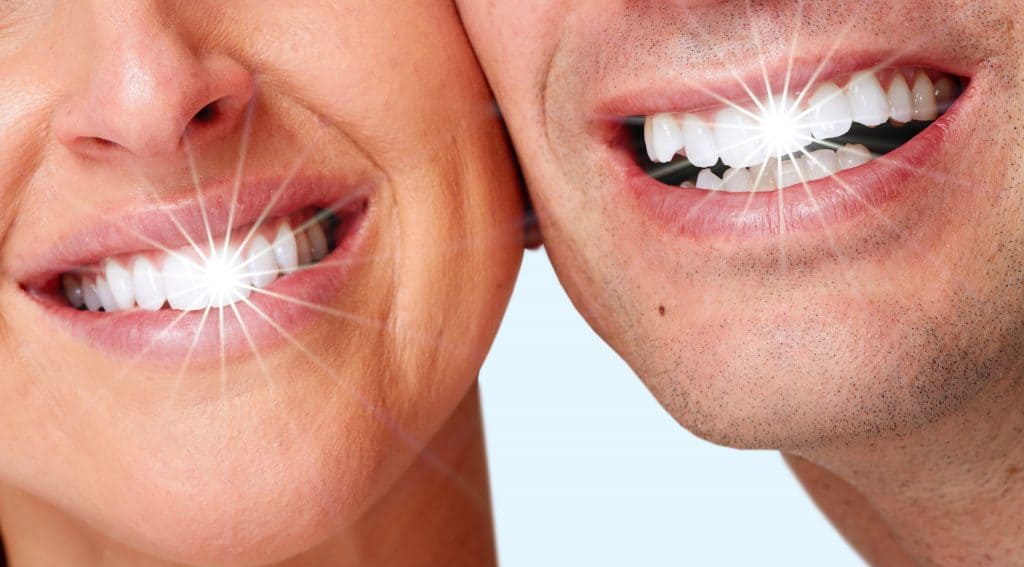 couple with white teeth
